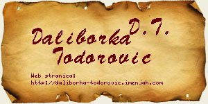 Daliborka Todorović vizit kartica